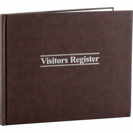 WILSON JONES CO. WilsonJnes S490, VISITOR REGISTER BOOK, RED HARDCOVER, 112 PAGES, 1,500 ENTRIES, 8 1/2 X 10 1/2 WLJS490